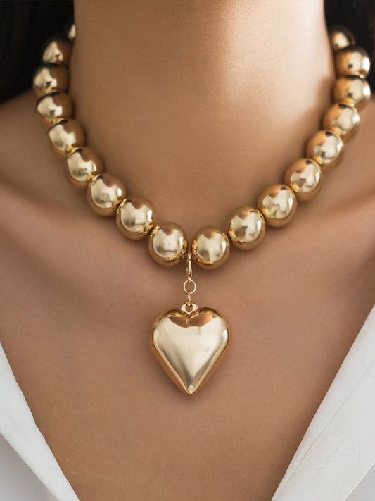 Stylish Large Bead Clavicle Chain